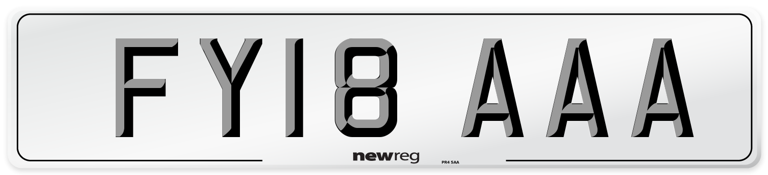 FY18 AAA Number Plate from New Reg